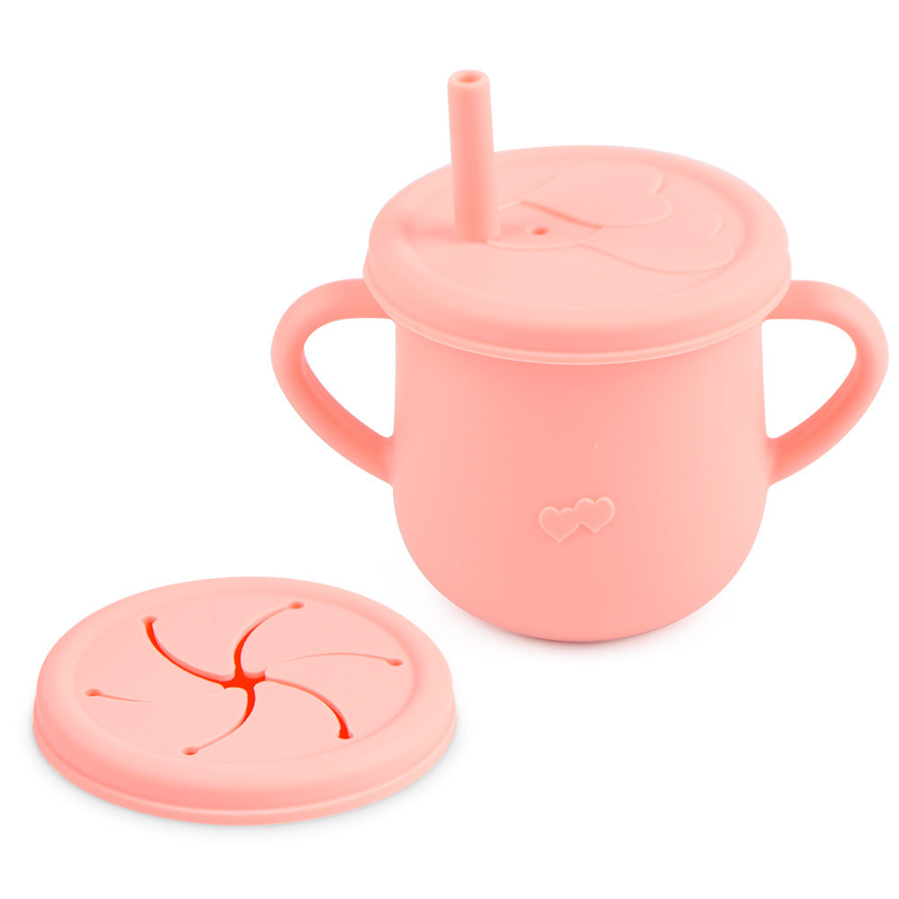 Venta al por mayor Suministros para bebés de taza de bocadillos para niños de silicona